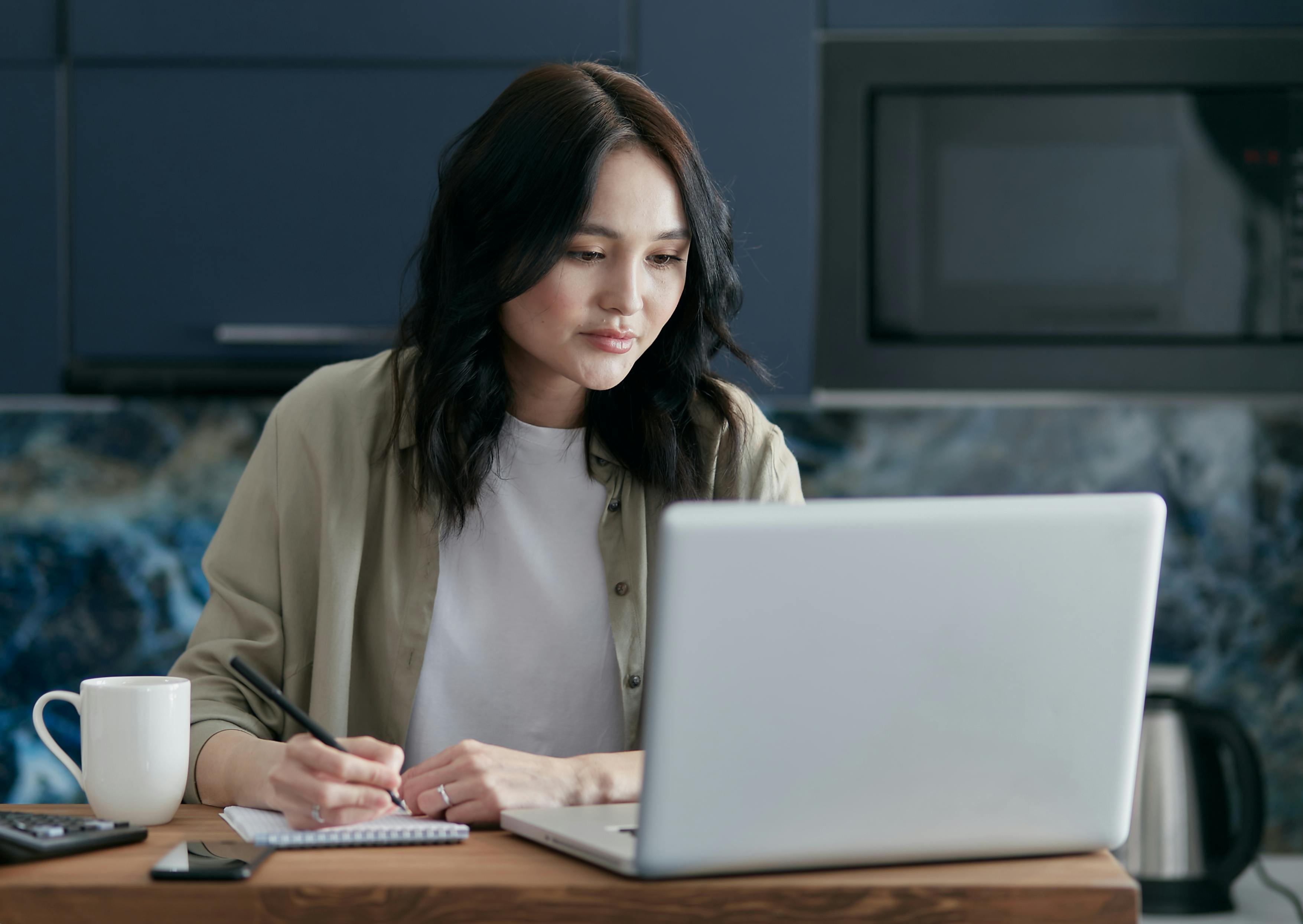 Person working on tablet